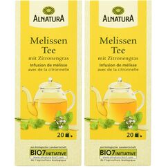 Alnatura Bio Melissen-Tee mit Zitronengras, 20 Beutel, 30g (Packung mit 2)