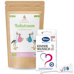 JoviTea® Set mit Babytraum Bio Tee + Ritex Kinderwunsch Gleitmittel - ideale Kombination aus Gleitgel und natürlichem Babytraum Tee