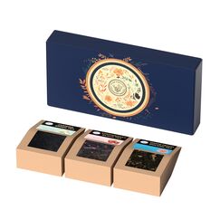HANFANGLING Tee Geschenkbox, Weißer Pfirsich Oolong Tee, Jasmin Grüner Tee, Erdbeere Schwarzer Tee, Drei Früchteteemischungen, Schön Verpackt