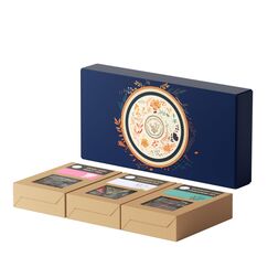 HANFANGLING Kräutertee Geschenkbox, Rosen- und Minze-Tee, Kamille- und Lavendel-Tee, Beifußblatt-Zimt-Tee, drei Sorten Kräutertee-Kombination, schöne Geschenkbox-Verpackung