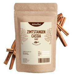 Zimtstangen Cassia 100g | ganze Zimtstangen in gerollter Zimtbaum-Rinde 8cm | für das perfekte Zimt Aroma in Dessertspeisen, Backwaren, Glühwein oder Hauptgerichten | vom Achterhof