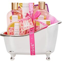 Bad Geschenkset, Spa Luxetique Beauty Set 8-Teiliges Bade- Und Dusch Set Rosen Duft, Muttertags Bade- Und Pflegeset Mit Deko Badewanne, Spa Set, Wellness Set F R Frauen, Perfekte Geschenke F R M Tter