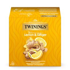 Twinings Kräutertee mit Zitrone & Ingwer WARMING LEMON GINGER - erfrischender Tee im Beutel mit spritziger Zitrone & würzigem Ingwer, natürlich & belebend (50 Teebeutel, 75g)