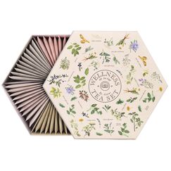 ACORUS | Wellness Tee Set - Natürliche Teeauswahlbox mit 6 Geschmacksrichtungen | Tee Geschenkset | Große Teebox mit 60 Kräuter teebeuteln | 6 Funktionstees