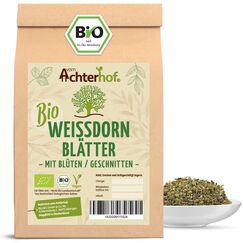 Weißdorn Tee BIO | 100g | Weißdornblätter mit Blüten Tee geschnitten lose | 100% Weißdorntee ohne Zusätze | vom Achterhof