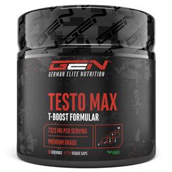 Testo MAX - 270 Kapseln - Extra stark: Hochdosiert mit 7320 mg pro Tagesportion - Mit Aminosäuren + Pflanzenextrakten - Tribulus + Maca-Extrakt + Boron + D-Asparaginsäure - Vegan