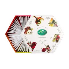 ACORUS | Sommergeschmack Tee Set | Tee sortiment | Natürlicher Früchtetee Set mit 6 Geschmacksrichtungen | Tee Geschenkset | Teebox mit 60 Teebeutel