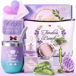 LIVEHITOP Geburtstagsgeschenk für Frauen, Geschenke für Frauen, 10PCS Entspannung Geschenkset Inklusive Thermobecher Mama Schwester Geschenk Freundin Geburtstag Valentinstag Muttertag Weihnachtstag