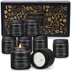 Duftkerzen Set Geschenke für Männer Geburtstagsgeschenk für ihn Dankeschön Kerze im Glas für Vater,Ehemann,Bruder,Familie,Weihnachts Geschenk für Männliche Freunde/Kollegen,Ruhestandsgeschenke