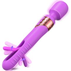Dildo Vibrator Sex Spielzeug für die Frau, Vibration für Frauen Vibratorensets für Frauen Klitoris Sexspielzeug,Sex Toyset für Woman mit 10 * 7 Modus Paar-Vibratoren, Prostata Massagestab (Lila)