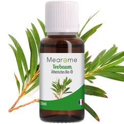 Teebaumöl BIO | Ätherisches Öl 100% Naturrein + Kaltgepresst | Teebaum-Öl gegen Pickel Akne | Zur Hautpflege für reine Haut Gesicht | Essential Tea Tree Oil gegen Nagelpilz Warzen Aromatherapie