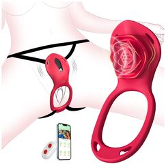 Sex Spielzeug für die Paare Frau Männer, BDSM Rose Vibration für Frauen, Vibratorensets für Frauen Klitoris mit Fernbedienung Leise, Penisring Vibrator App, Erotisches Sexspielzeug Sex Maschine Spiele
