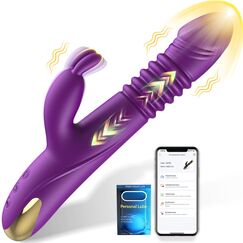 Sex Spielzeug für Die Frau Dildo Vibrator Stoßfunktion, Vibratorensets für Paare Sexspielzeug G Punkt Vibration für Frauen mit App, Sex Toyset für Paar Set Stoss G Punkt Rabbit Vibratoren