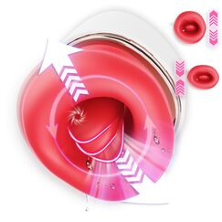 Sauger Vibrator Sex Spielzeug, Vibration für Frauen mit 3 Saugmodi 10 Zungenlecken 360°Rotierende Sexspielzeug für Klitoris Stimulator Erotik Sex Toys Sex Spielzeug für die Paare (Rot)