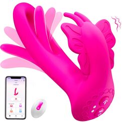 Vibration für Frauen G-Punkt und Klitoris - Sex Spielzeug für die Frau Vibrator Dildo Neue Hohlkonstruktion mit 9 Schlagmodi 9 Vibrationsmodi, 4IN1 Rabbit Vibratoren Sex Spielzeug für die Paare, Rosa