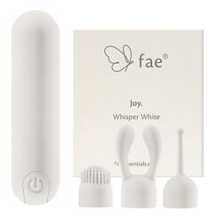 Fae Mini Vibration für Frauen - Klitoris und G-Punkt Stimulator mit 10 Vibrationsmodi & 3 Aufsätzen Sexspielzeug, Stimulator Sex Toy Vibratorensets - Joy Serie, Whisper White