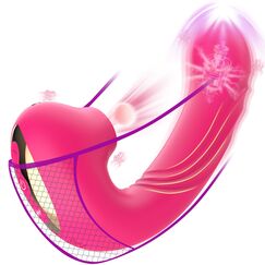 Dildo Vibrator Sex Spielzeug für die Frau, 3 in 1 Vibratoren Frauen mit 10 Vibrationsmodi und 3 Leckmodi Dildo Vibration für Frauen Vibratoren