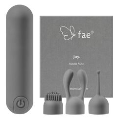 Fae Mini Vibration für Frauen - Klitoris und G-Punkt Stimulator mit 10 Vibrationsmodi & 3 Aufsätzen Sexspielzeug, Stimulator Sex Toy Vibratorensets - Joy Serie, Moon Mist
