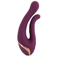 ORION Doppel-Vibrator - intensiver Stimulator für Frauen, mit 10 Vibrationsmodi, zur klitoralen, vaginalen oder analen Stimulation, lila/rosegold