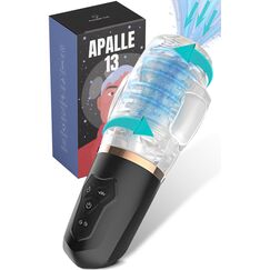 MySecretCase Masturbieren für Männer Elektrisch 6 Stimulationsmodi, Masturbator für Männer, Penisvibrator, Realistische Masturbatoren, Vibrator Mann USB Parent (Apalle 13)