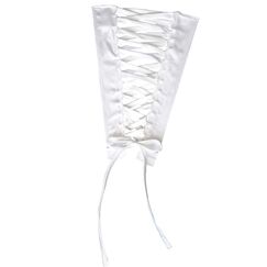 QRBTSCL Damen Hochzeitskleid, Reißverschluss, verstellbare Passform, Satin, Korsett am Rücken, Schnürschuh für Ballkleid, Schlaufen, elfenbeinfarben, 16