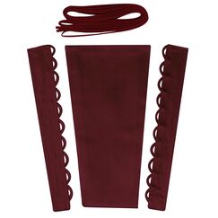 QRBTSCL Damen Hochzeitskleid, Reißverschluss, verstellbare Passform, Satin, Korsett am Rücken, Schnürschuh für Ballkleid, Burgunder, 24