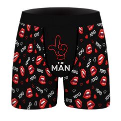 Aueyan, Valentinstagsgeschenke für ihn, Ehemann, Freund, lustige Unterwäsche für Herren, Boxershorts, Lustiges Valentinstagsgeschenk, Boxershorts, Bedruckt mit Grafik