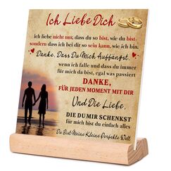OEAGO Valentinstag Paare Geschenk für Sie ihn,Jahrestag Geschenk für Männer Frauen,Acryl Dekorative Geschenke für Ihn Sie,Geschenke für Frauen Männer an Geburtstag Verlobung Hochzeitstag