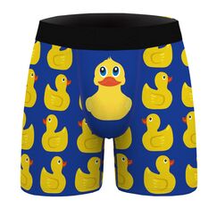 Aueyan Herren-Boxershorts, lustige Unterwäsche, lustige Geschenke für Männer, kein Fliegen, 1 Stück, niedliche Enten, XX-Large