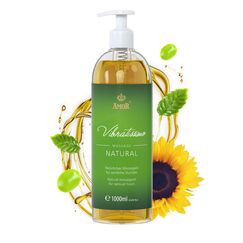 Vibratissimo Natural 1000 ml Massageöl - Sanfte Pflege mit Natürlichen Inhaltsstoffen - Hautfreundlich, Gleitöl, Liebesöl