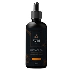 Wild Natürliches Massageöl – Feuchtigkeitsspendend & Trägeröl, Vegan & Hypoallergen, für Körperpflege, Muskelbehandlung & Aromatherapie, ideal nach dem Bad - 250ml