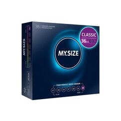 MY.SIZE Classic Kondome Größe 7 | 69 mm Breite | 36 Stück Großpackung | gefühlsecht hauchzart | dünne 0,07 mm Wandstärke