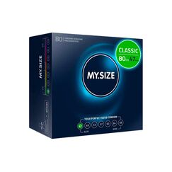 MY.SIZE Classic Kondome Größe 1 | 47 mm breit | 80 Stück Mega-Verpackung | extra dünn | Extra weiche | 0,07 mm dünne Wand
