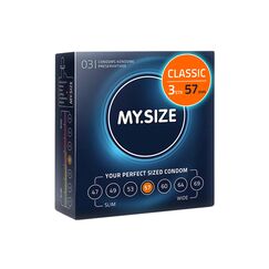 MY.SIZE Kondome Größe 4, 57 mm, Probiergröße (3 Stück) | Premium extra dünn | gefühlsecht hauchzart | dünne 0,07 mm Wandstärke
