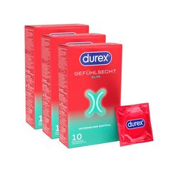 Durex Gefühlsecht Slim Fit Kondome 3 x 10 Stück
