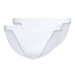 Skiny Herren Tanga Cotton Rib G-String, Weiß (080693), L (2er Pack)
