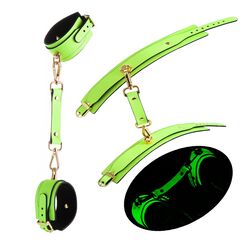 Leuchtend Bondageseil Handschellen Halsbänder Fußfesseln Sklave SM Bondage Seil BDSM Fetich für Frauen Bondage Set Für Fesseln Sexspielzeug für Paare Extrem (Fußfesseln)