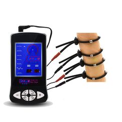 ZTHBYSB Elektrischer Schock Impuls Cockring, Elektrostimulation Sex Silikon 4 Bondage Penisring mit Metallperlen, Einstellbar Massage Stimulator Folter Reizstromgerät SM Sexspielzeug für Männer,D