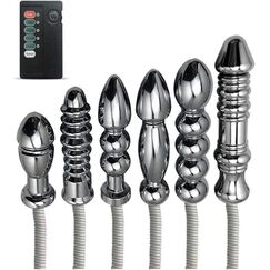 Hrekssi Elektrosex Metal Analdildo, Elektro Schock Vaginal und Anal mit Reizstromgerät Anal Plug Butt Plug Prostata Massage Stimulator SM Sexspielzeug für Männer Frauen Paare (Size : A3)