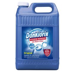 Dan Klorix Hygiene-Reiniger Original mit Chlor 5L - Reiniger für Haus & Garten, hochwirksam gegen Bakterien, Viren, Keime & Schimmelpilze