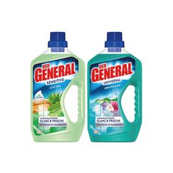 Der General Universal & Sensitive Allzweckreiniger - Ausprobierpaket bestehend aus 2 Artikeln - Bergfrühling & Aloe Vera - Universalreiniger für hygienische Sauberkeit - je 750 ml