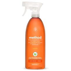 method Küchenreiniger Spray, kraftvoller Allzweckreiniger für Küche, entfernt Fett und Schmutz, frischer Clementinenduft, ideal für den täglichen Gebrauch, 1 x 828 ml