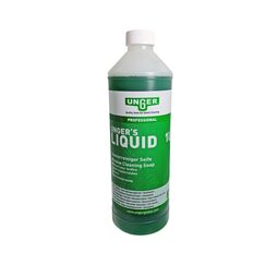 UNGER Glasreiniger UNGER’s Liquid (1 Liter, Konzentrat, Mischverhältnis 1:100, pH-neutral, streifenfreie Fenster, Sicherheitsverschluss, Dosierungs-Skala) FR100