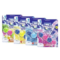 WC-Frisch Kraft Aktiv Ausprobier-Set Duftspüler, 4 verschiedene Düfte 50 g (4 x 1er Pack)