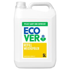 Ecover Weichspüler Nachfüllpack, für zart duftende und weiche Wäsche, Gardenie- und Vanilleduft, 1 x 5L