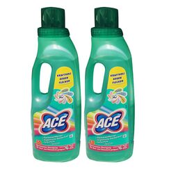 Ace Fleckenentferner mit Farbschutz, Kraftvoll gegen Flecken, 2er Pack (2 x 1 Liter)