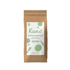 Kuno Spülmaschinentabs - 120 Tabs - Biologisch abbaubar und ohne Plastik - Effektive Reinigung - Frischer Lemongrass Duft (1er Pack, 120, stück)