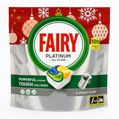 Fairy Platinum - Spülmaschinentabs All-In-One 100 Kapseln Zitrone Lemon Geschirrspültabs