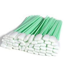 Reinigung Schwamm Lang Steril,Schaumreinigungstupfer,50 Stück Schaumreinigungs-Wattestäbchen,Schwamm Stäbchen für Tintenstrahldrucker,Wattestäbchen Rechteckig für Kamera,Objektiv,Tintenstrahldrucker