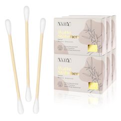 Vaily Bambus Wattestäbchen 1200er Pack - Nachhaltige Reinigungsstäbchen - Fusselfreie Ohrenstäbchen - Biologisch Abbaubar